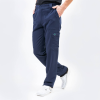Pantaloni medicali Lotus Flex, stretch, cu snur, bleumarin, TRS-KH2 XL