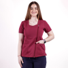 Bluza medicala Lotus Flex, stretch, visiniu, TRS-NP11