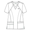 Bluza medicala Lotus Flex, stretch, albastru deschis, CVC-NP1