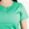 Bluza medicala Lotus Flex, stretch, verde chirurgical deschis, CVC-NP3