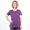 Bluza medicala Lotus Flex, stretch, visiniu, CVC-NP3