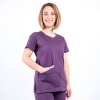 Bluza medicala Lotus Flex, stretch, visiniu, CVC-NP3