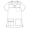 Bluza medicala Lotus Flex, stretch, visiniu, CVC-NP3