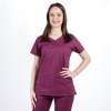 Bluza medicala Lotus Flex, stretch, wine, CVC-NP3