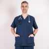 Bluza medicala Lotus Flex, stretch, bleumarin, TRS-KH1