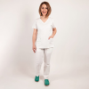 Costum medical Lotus Flex, stretch, alb, CVC-NP4 CVC-SP2