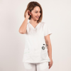 Costum medical Lotus Flex, stretch, alb, CVC-NP4 CVC-SP2