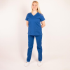 Costum medical Lotus Flex, stretch, albastru royal, CVC-NP4 CVC-SP2