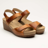 Sandale Leon 1041, din piele, de vara, maro