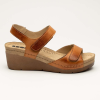 Sandale Leon 1041, din piele, de vara, maro