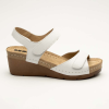 Sandale Leon 1041, din piele, de vara, alb