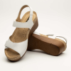 Sandale Leon 1041, din piele, de vara, alb