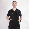 Bluza medicala Lotus Flex, stretch, negru, TS-NP9 2XL