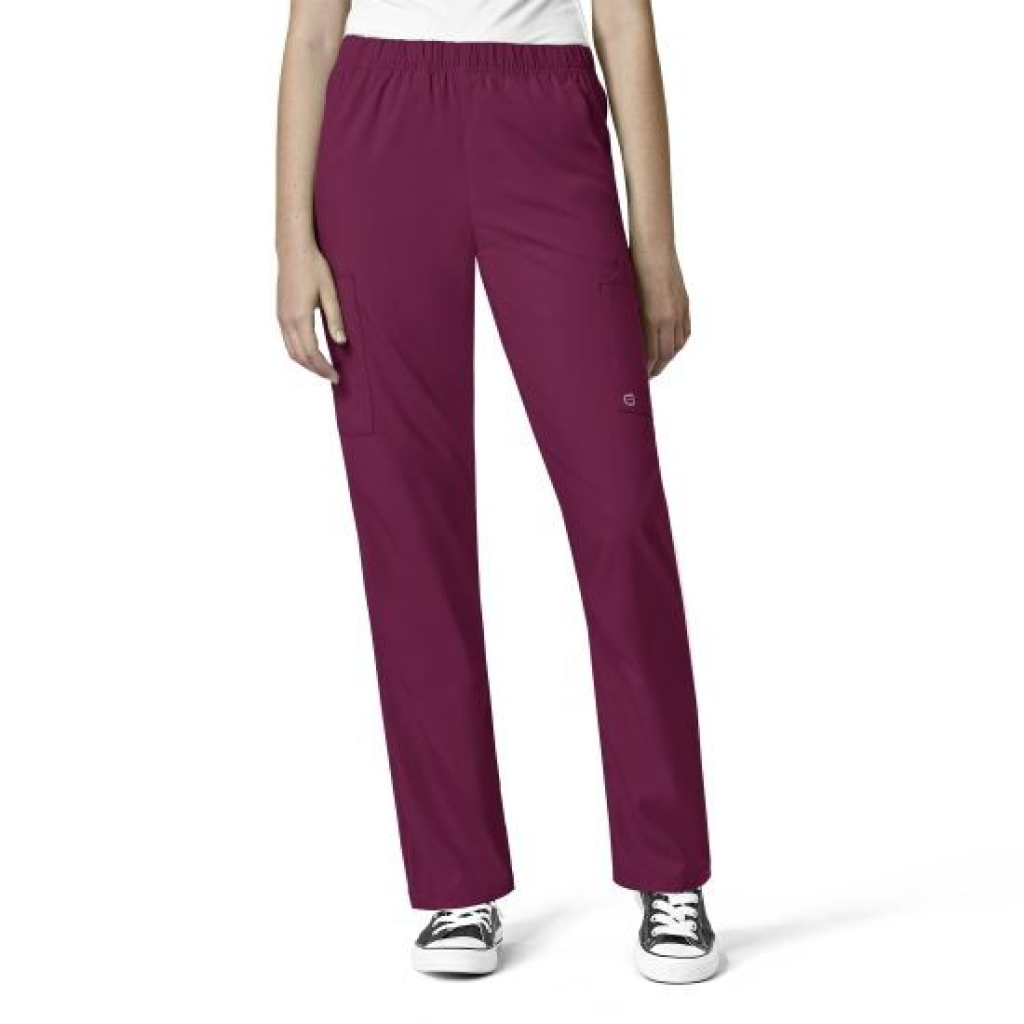 Pantaloni unisex uniforma medicala, W123, 5855-WINE