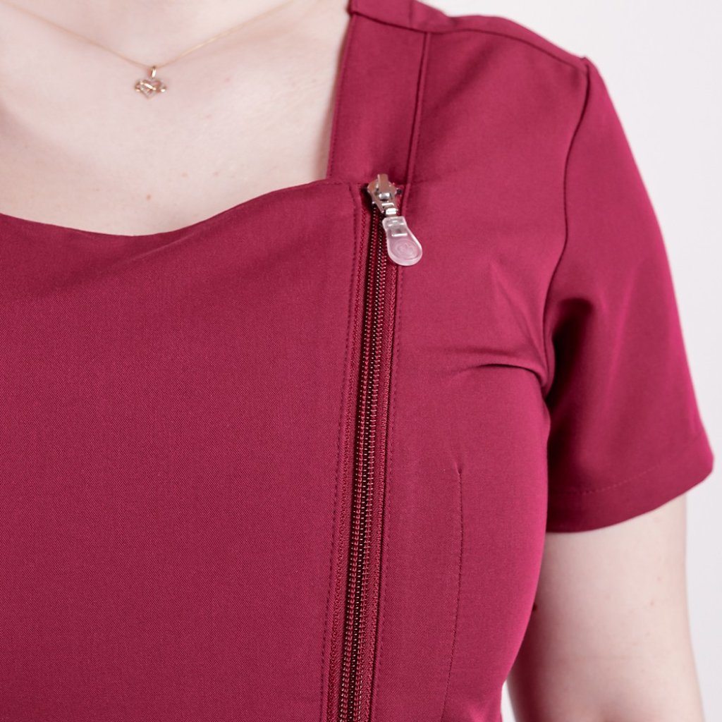 Bluza medicala Lotus Flex, stretch, visiniu, TRS-NP11