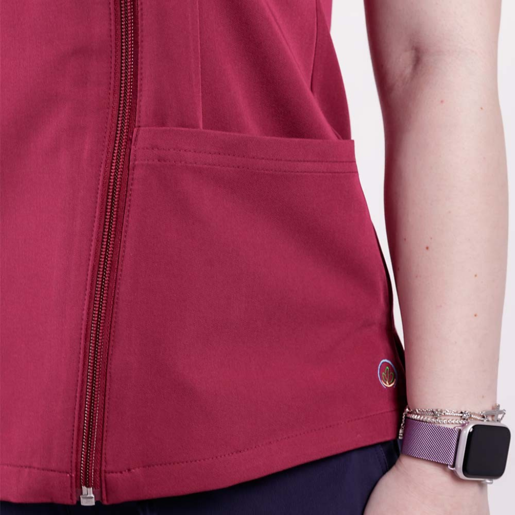 Bluza medicala Lotus Flex, stretch, visiniu, TRS-NP11