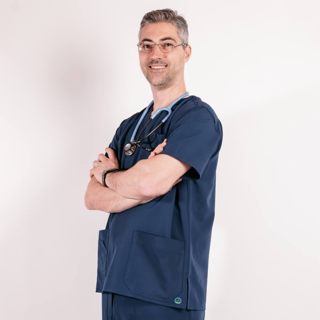 Bluza medicala Lotus Flex, stretch, bleumarin, TRS-KH1