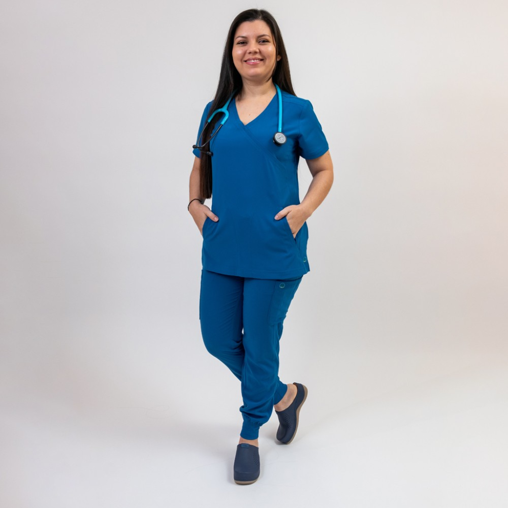 Costum medical Lotus Flex, stretch, albastru royal, TS-NP8 TS-SP4