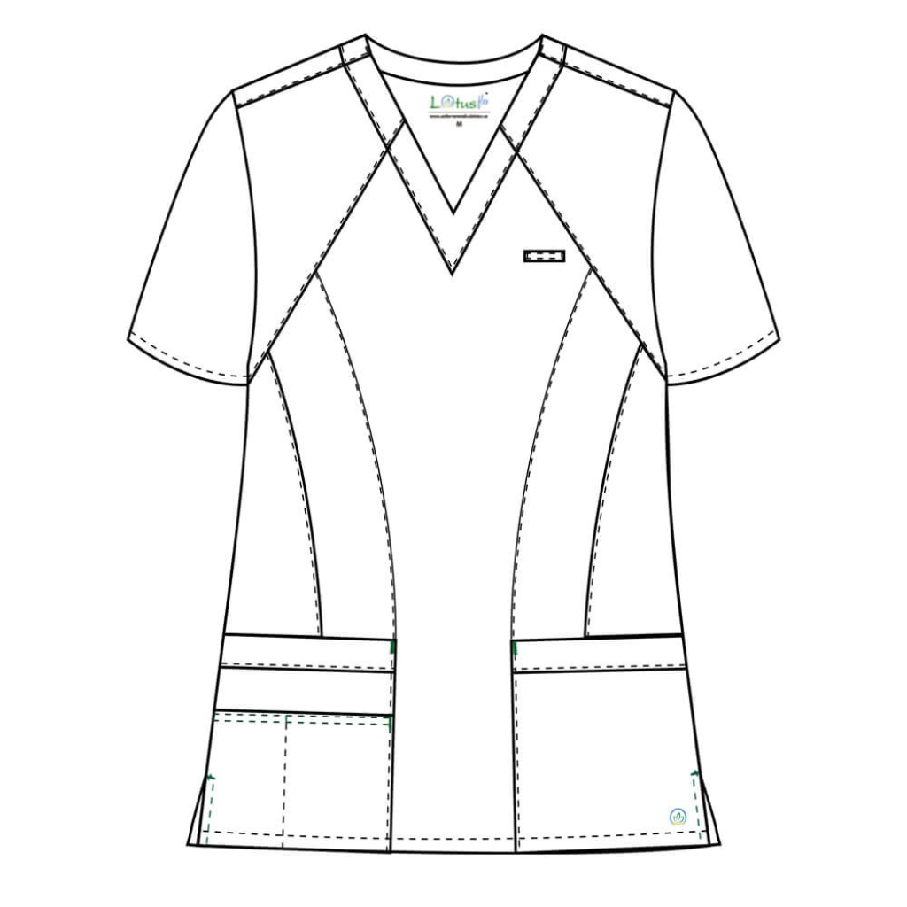 Costum medical Lotus Flex, stretch, alb, CVC-NP4 CVC-SP2