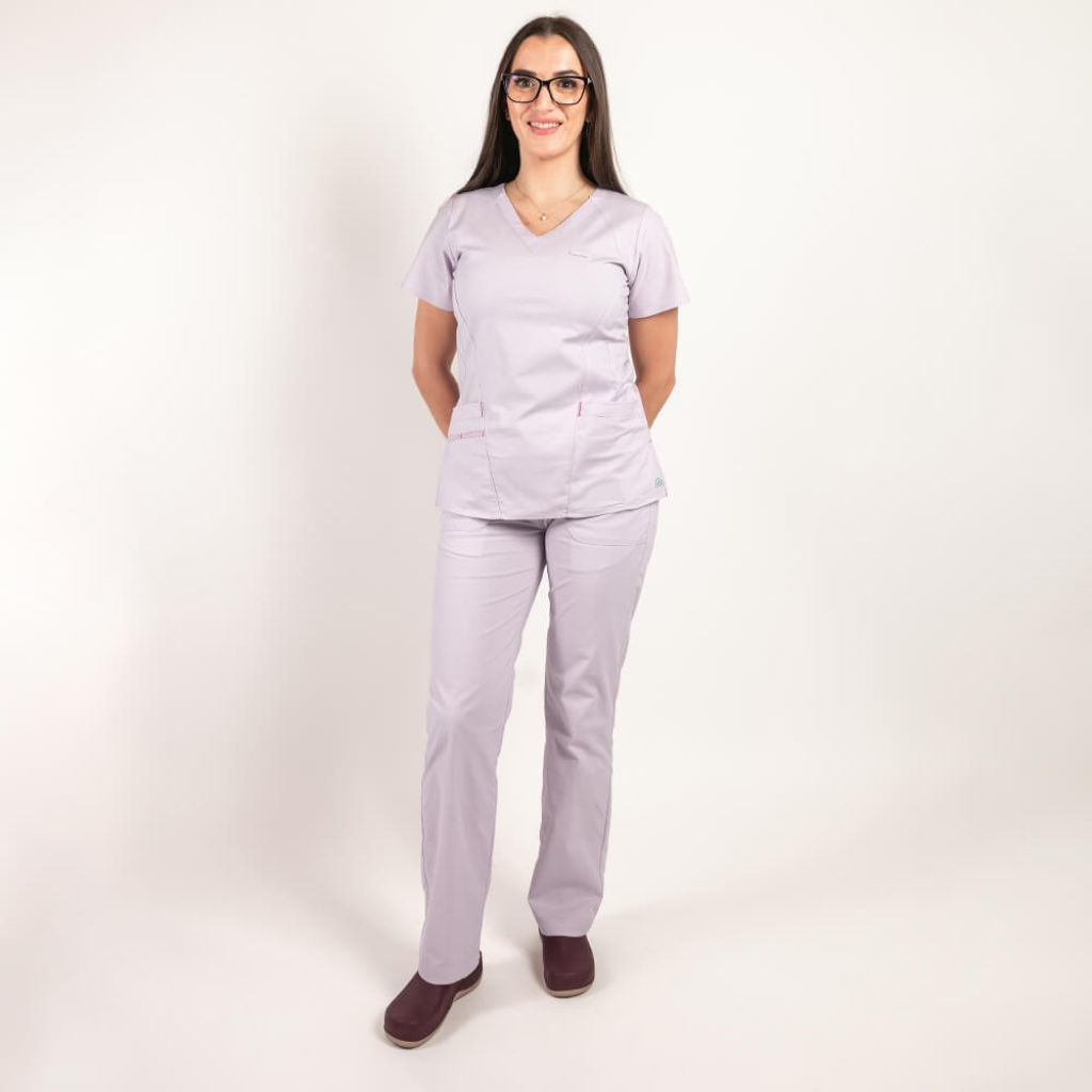 Costum medical Lotus Flex, stretch, mov deschis, CVC-NP4 CVC-SP2