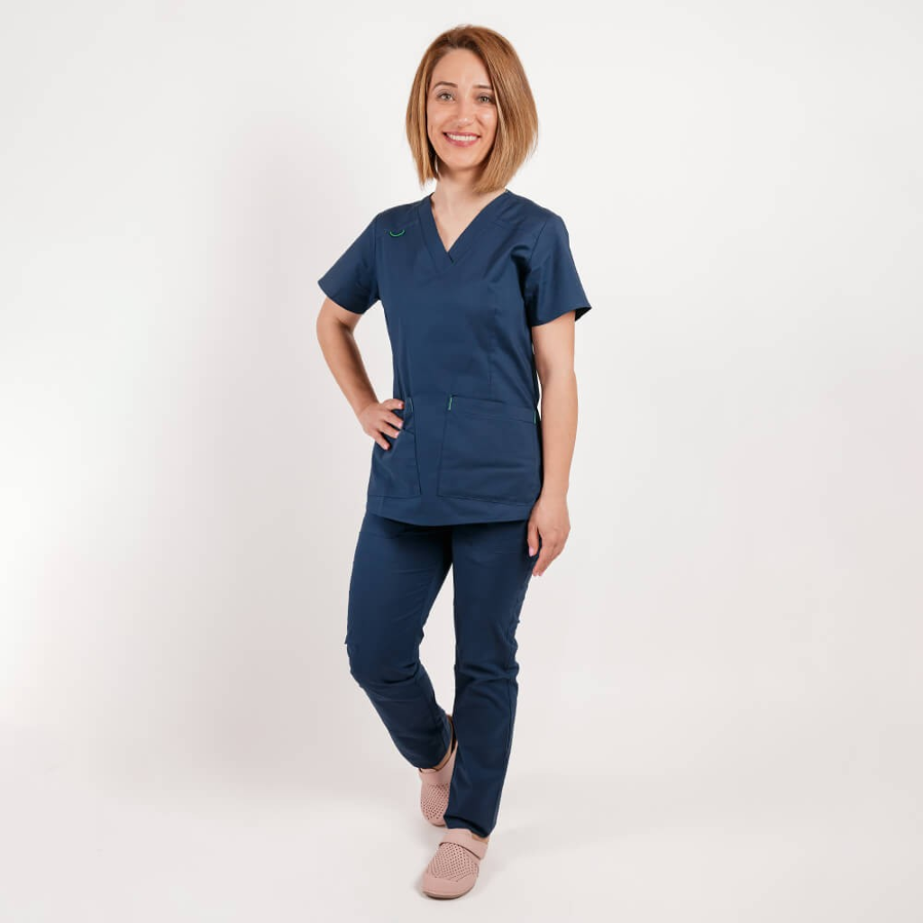 Costum medical Lotus Flex, stretch, bleumarin, CVC-NP1 CVC-SP2