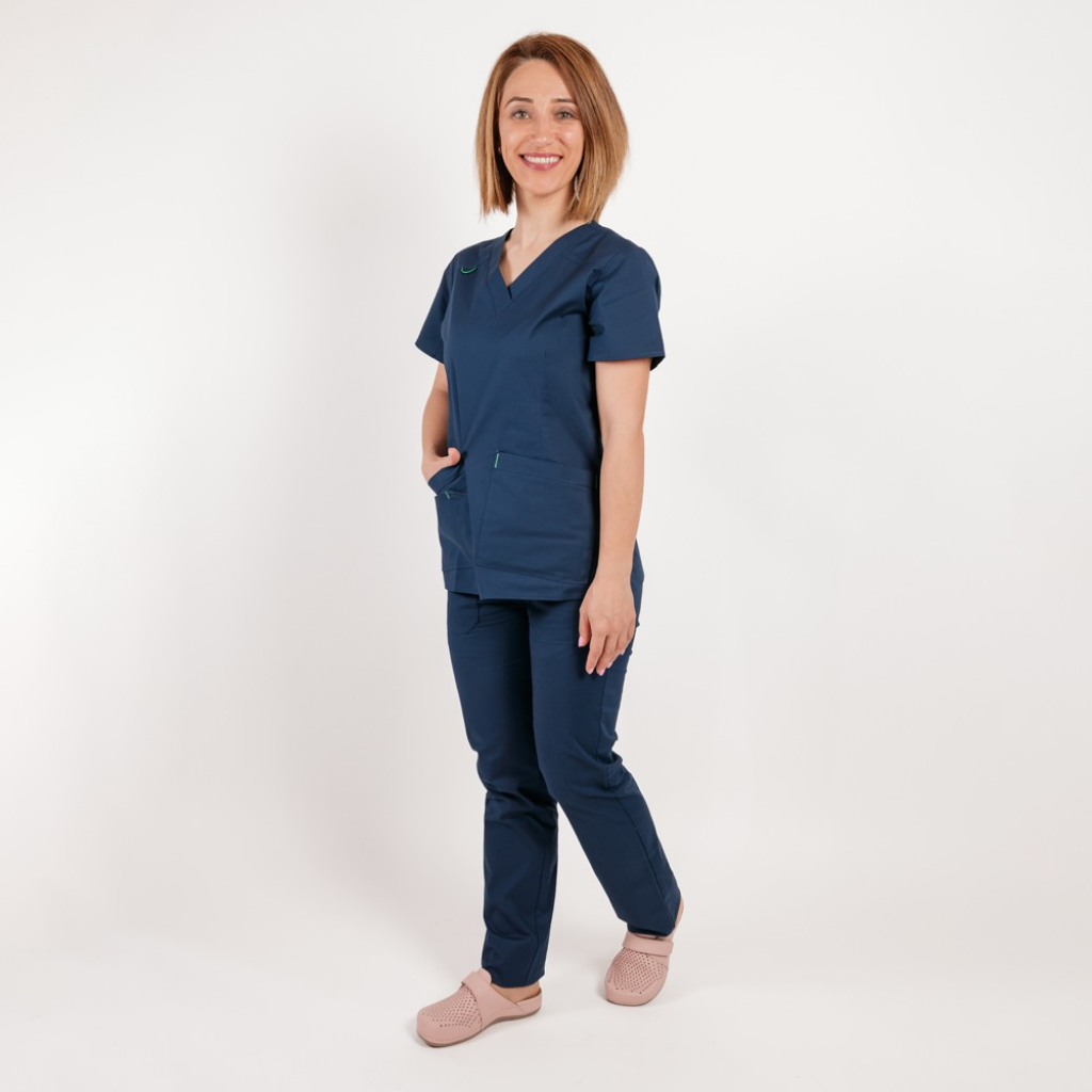 Costum medical Lotus Flex, stretch, bleumarin, CVC-NP1 CVC-SP2