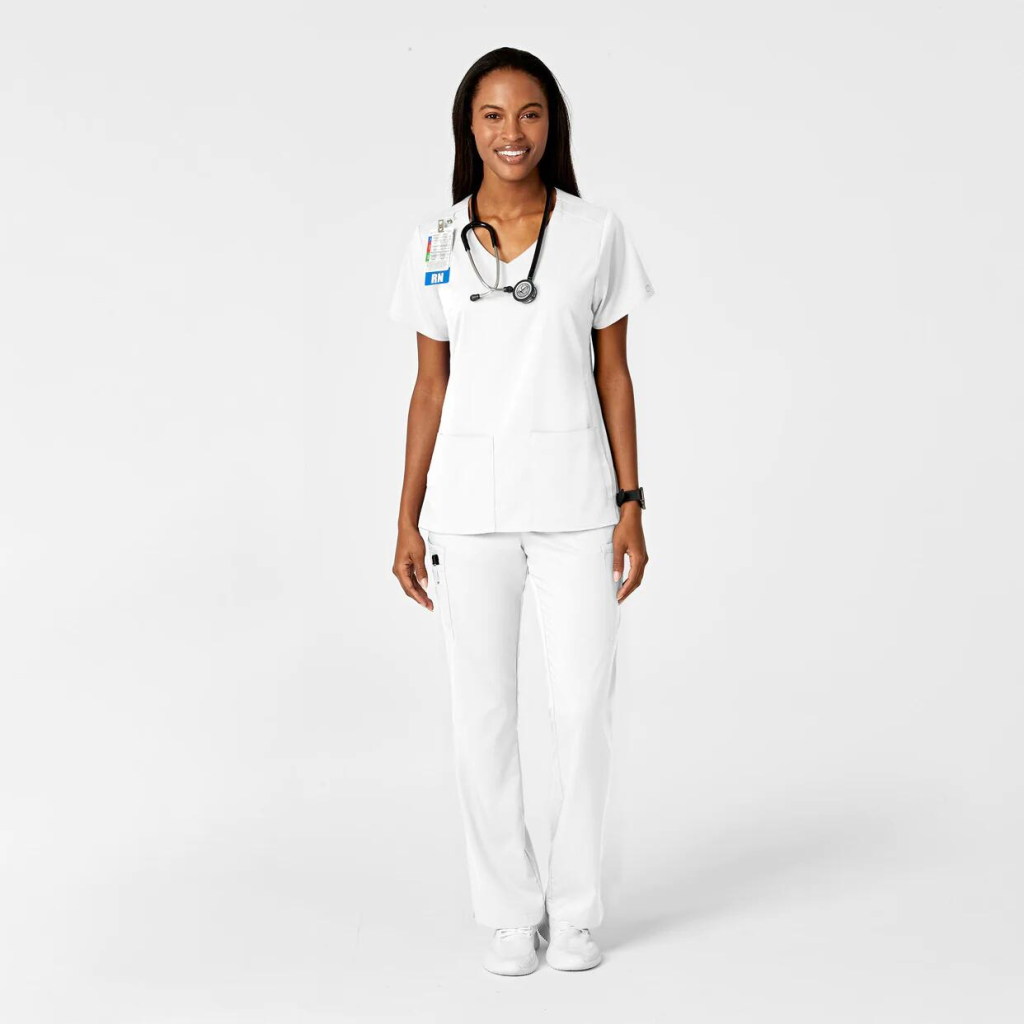 Pantaloni uniforma medicala, WonderWink PRO, 5319-WHIT