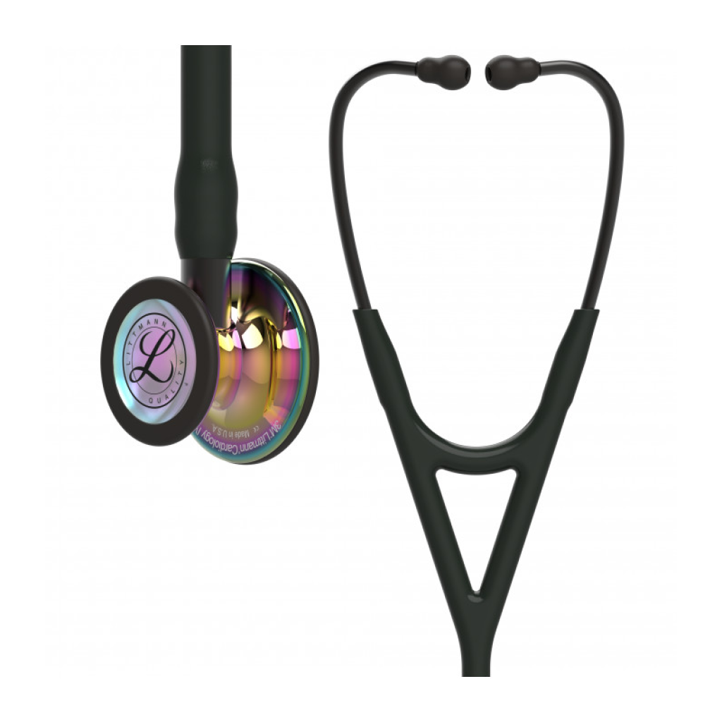 Stetoscop Littmann Cardiology IV Negru capsula curcubeu reflexie oglinda 6240