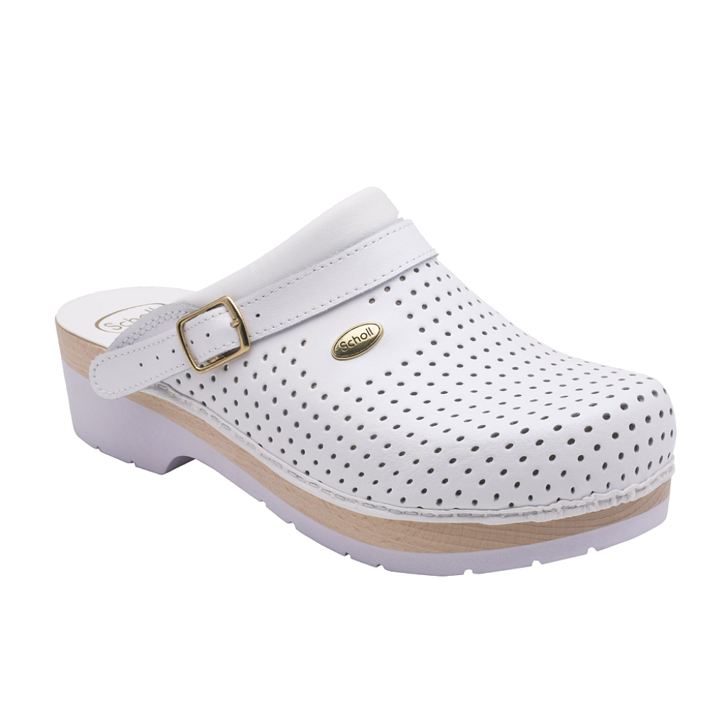 Saboti Scholl Clog Supercomfort Alb  42