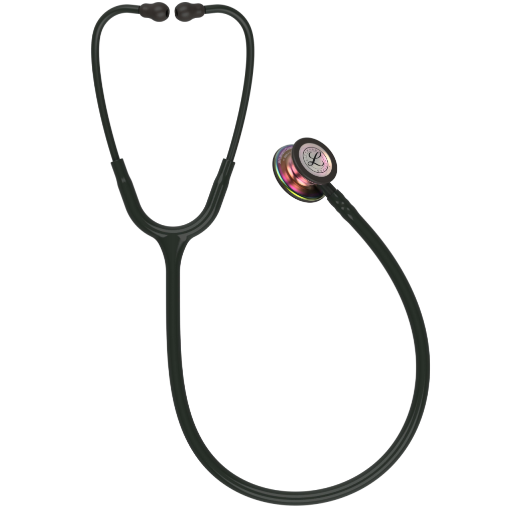 Stetoscop 3M Littmann Classic III Negru cu capsula curcubeu 5870 privire de ansamblu