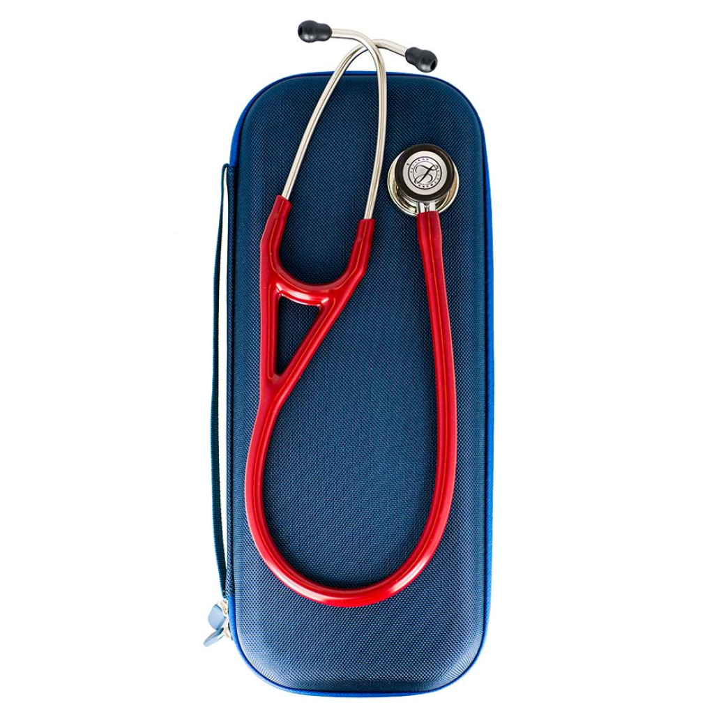 Borseta stetoscop PREMIUM Cardiology Albastru Caraibe (Etui stetoscop) exterior